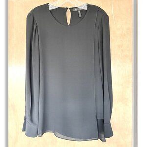 BCBGMaxAzria Long Sleeve Blouse Black Size S